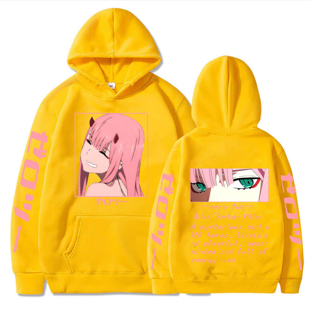In Darling The Franxx Hot Anime Hoodie Zero Two Eyes Graphic Printed Hooded Women Plus Size Pullover Haruku Female Sweatshirt