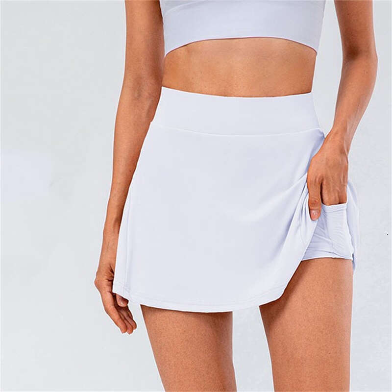 Women Plated Running Yoga Sports Quick Dry Breathable Fiess Workout Tennis Skirt
