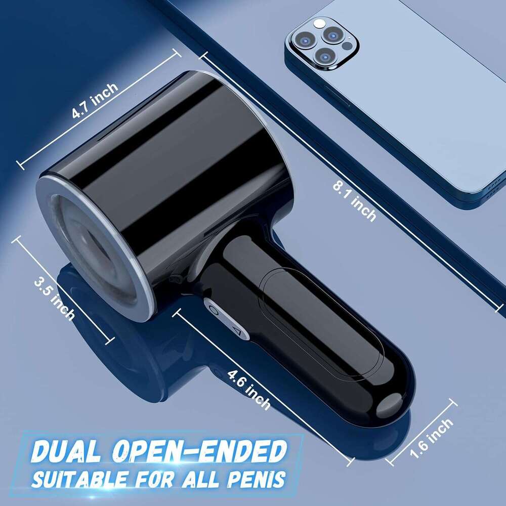 Automatic male device, Stronking male device cup, with 7 powerful thrust and vibration modes, men's pocket cat, double open end massager sex toy