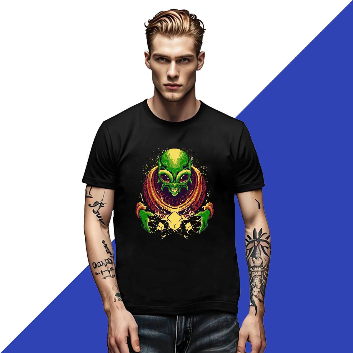 Unisex Men Tees Casual 230g Cotton Anime O Neck Short Sleeves ET T-Shirts Wholesale Tops Tees