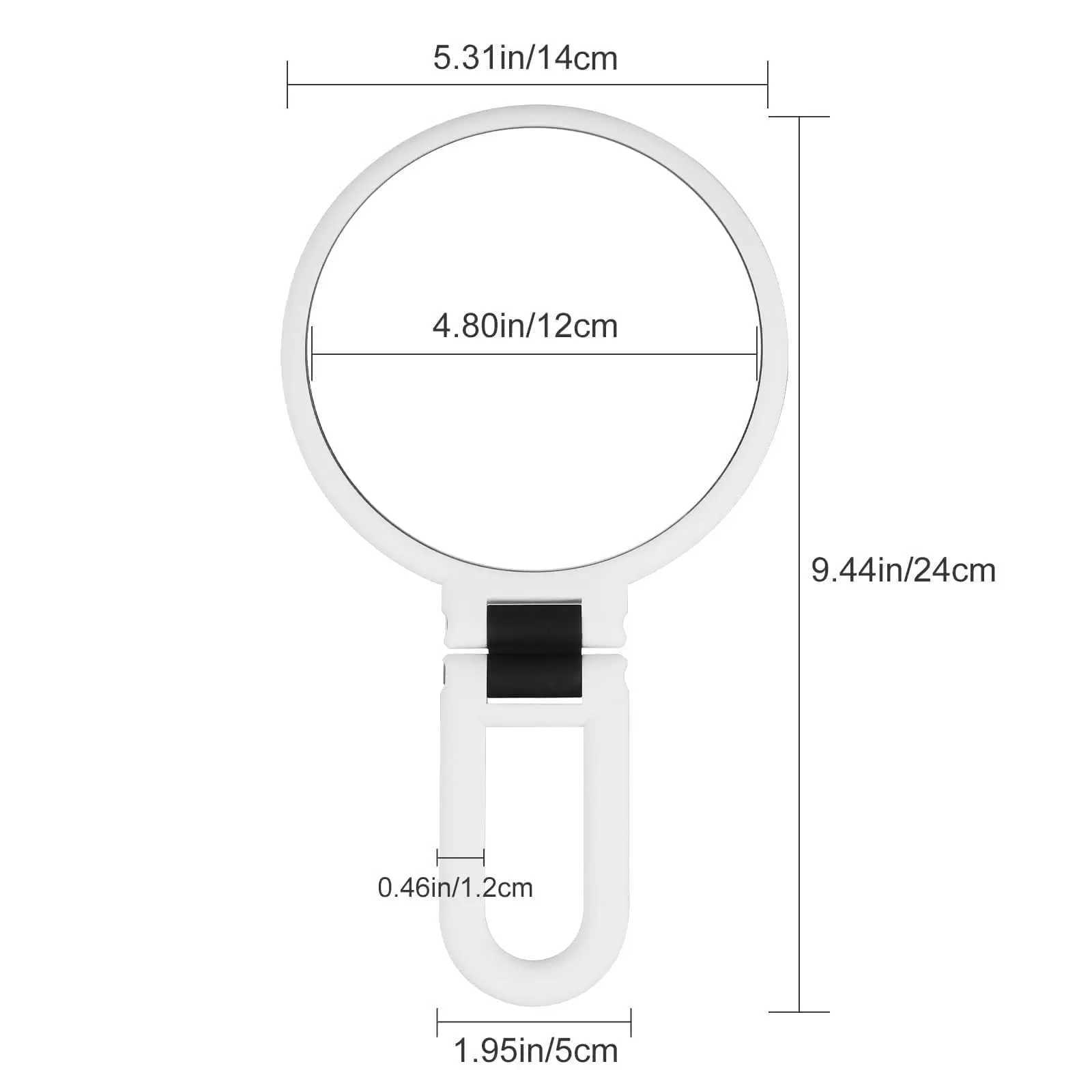 15x magnifying hand mirror double-sided makeup mirror with 360 folding handle travel beauty makeup mirror W240813