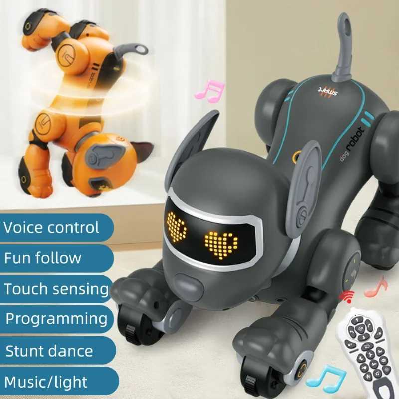 RC Toy 2.4G Remote Control Intelligent Robot Dog Training Teasing Walking Touch Interaction Etc Stunts Electronic Pets for Gifts Y240814
