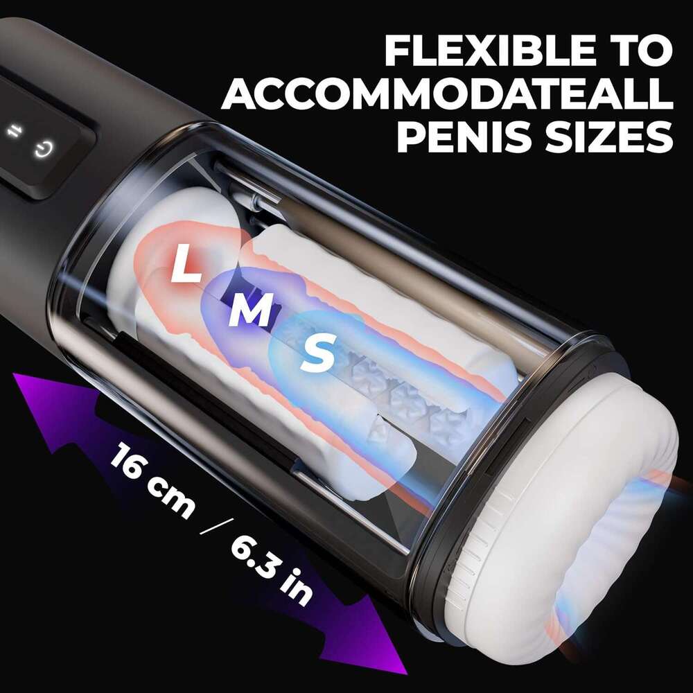 EVYLEEN men's sex toy with 9 vibration and 6 friction mode pockets, 2-level heating level men's sex toy adult toy male massager, vibrator ad