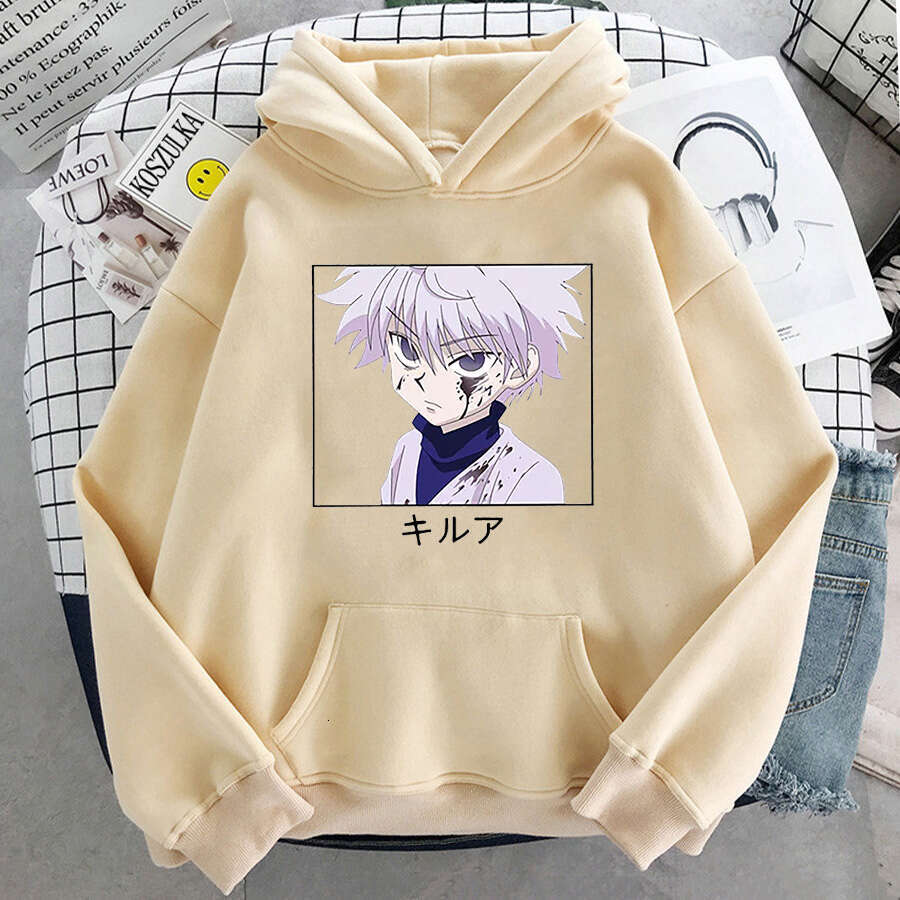 Anime Japan X Hunter Killua Men Women Hoodies Ullzang Student Style Haruku Plus Size Sweatshirt Casual Printed Pullover