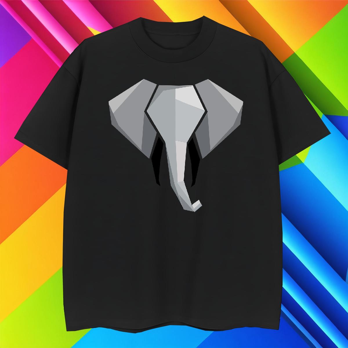 Classic Men T Shirts Elephant O Neck Short Sleeves Home Outdoor DIY Anime 230g Cotton Men Tshirts 2024 Summer Tops Shirt