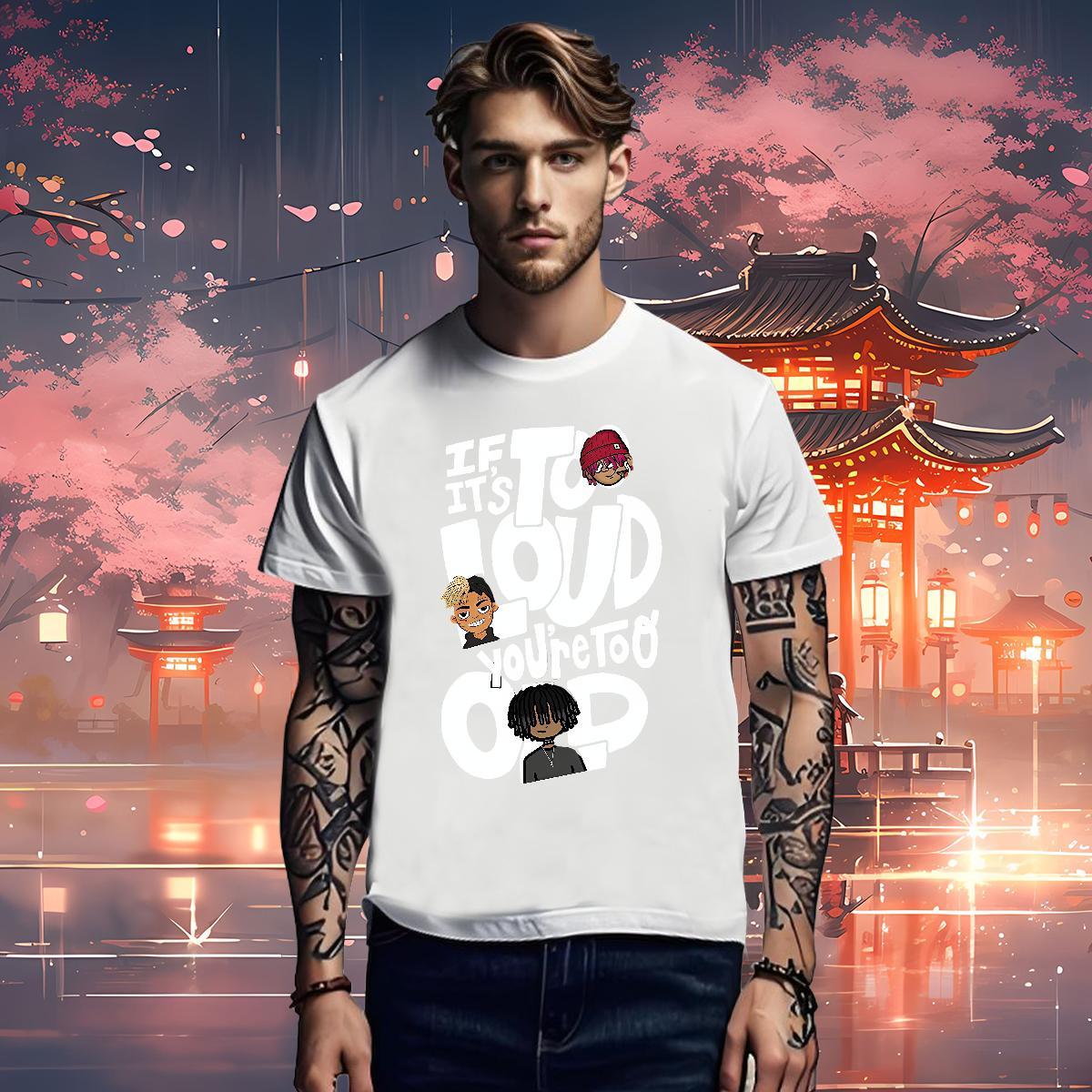 T-Shirts for Men 230g Pure Cotton portrait Hip Hop Street Breathable Crew Neck Custom Print Oversized Mens Tshirts Casual New Classic Clothes