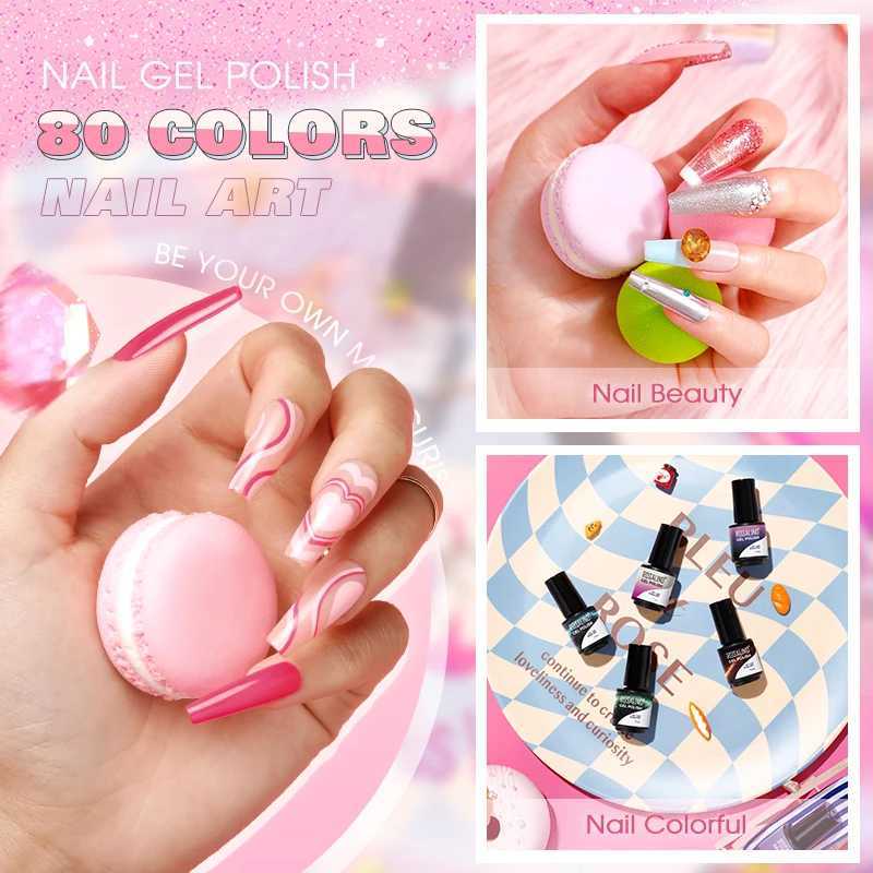ROSALIND Temperature Change Color Nail Gel Polish Hybrid Varnish Semi Permanent Nail Art Manicure Top Base Coat Gel Nail PolishM240814