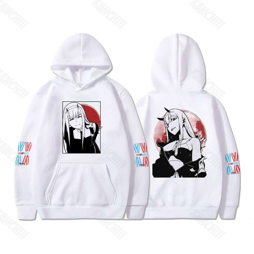 Anime Hot DARLING in the FRANXX Men Women Hoodies Zero Two Graphic Print Hooded Plus Size Sweatshirt Haruku Unisex Pullover Prt