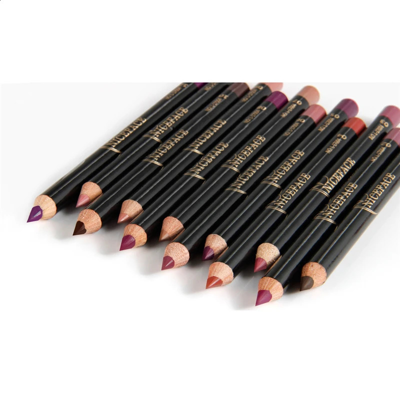 NICEFACE 12 Colors Matte Lip Pencils Nude Lipliner Pencil Waterproof Lipstick Pen Lip Liner Long Lasting Lips Makeup Cosmetics 240814