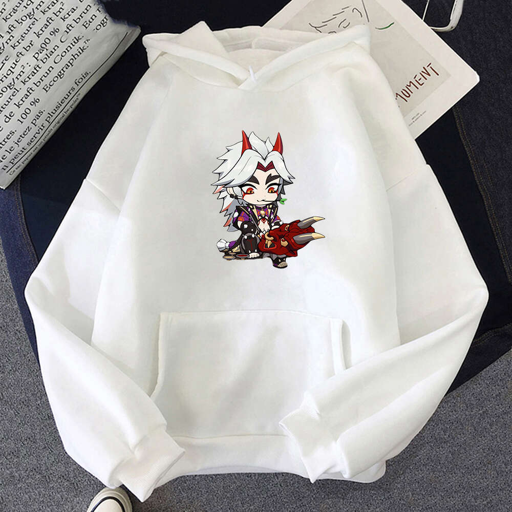 Kawaii Genshin Impact Arataki Itto Graphic Women Hoodies Haruku Y2k Long Sleeve Plus Size Casual Cartoon Female Sweatshirts