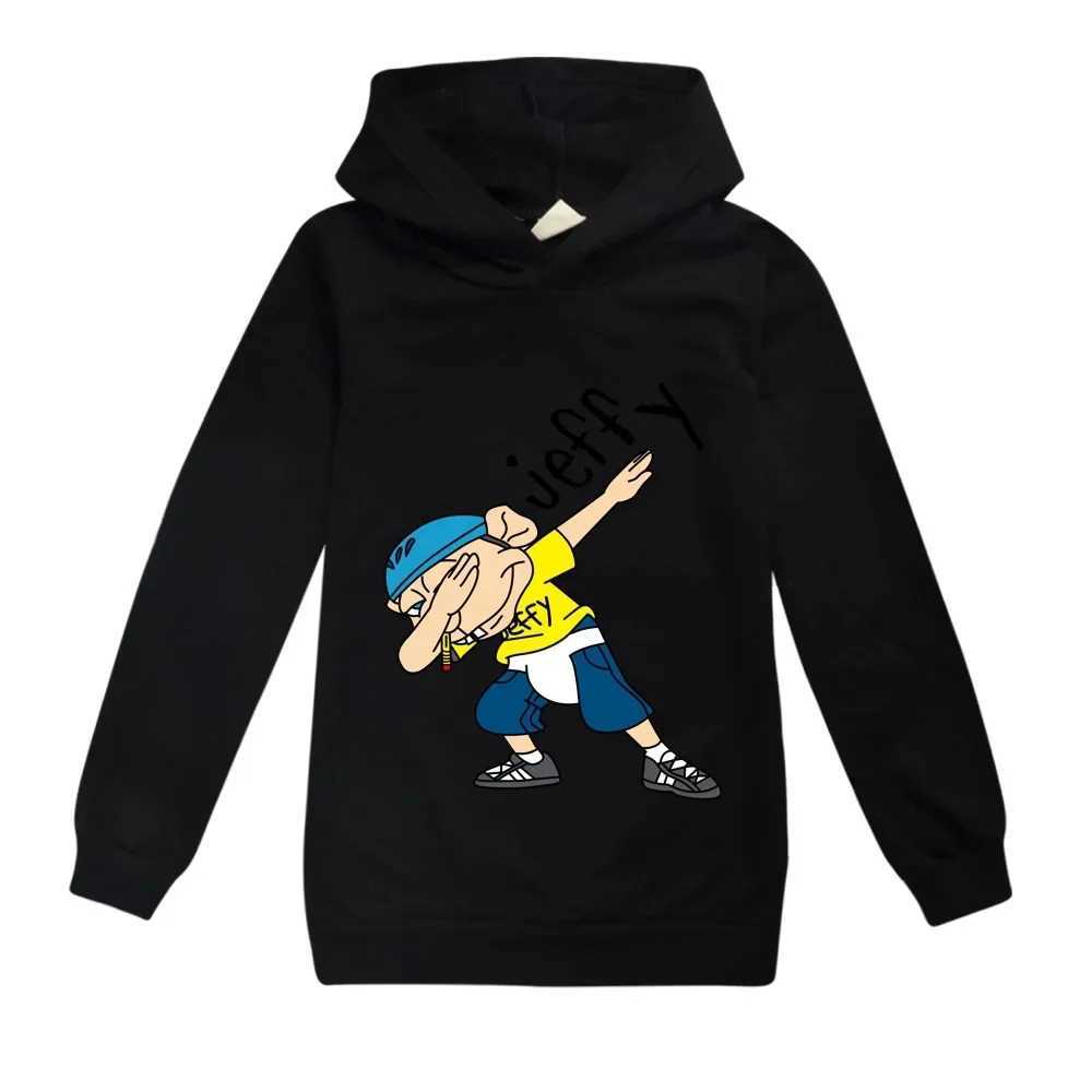Anime Jeffy Puppet Hoodies Teenager Boys Hoodie Jumper Kids Sweatshirts Girls Leisure Outerwear Childrens Pullover StreetwearY240814