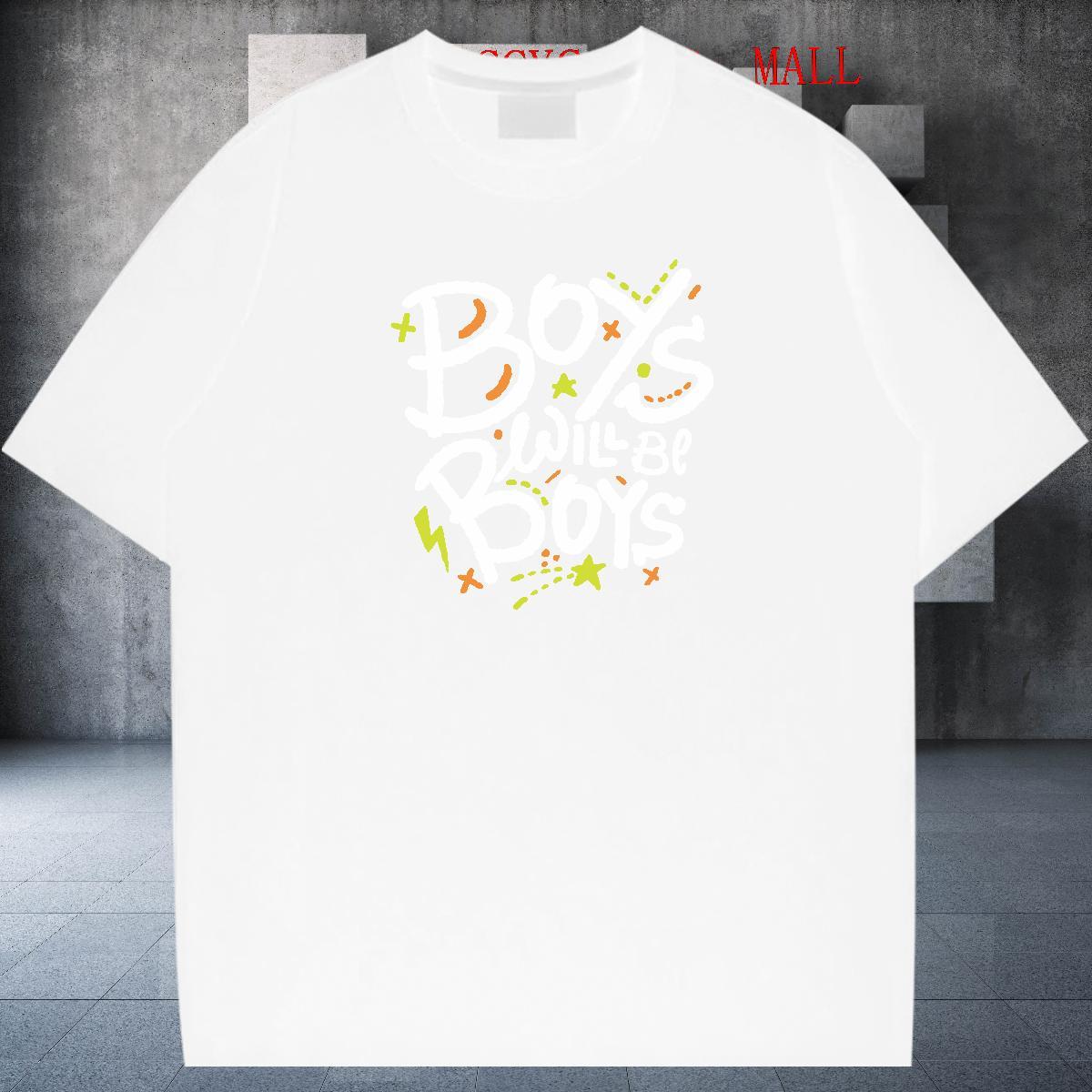 High Quality Mens Tshirts Sport 230g Pure Cotton Anime Print Crew Neck Breathable letter T-Shirts for Men Designer Fashion Tee Shirt