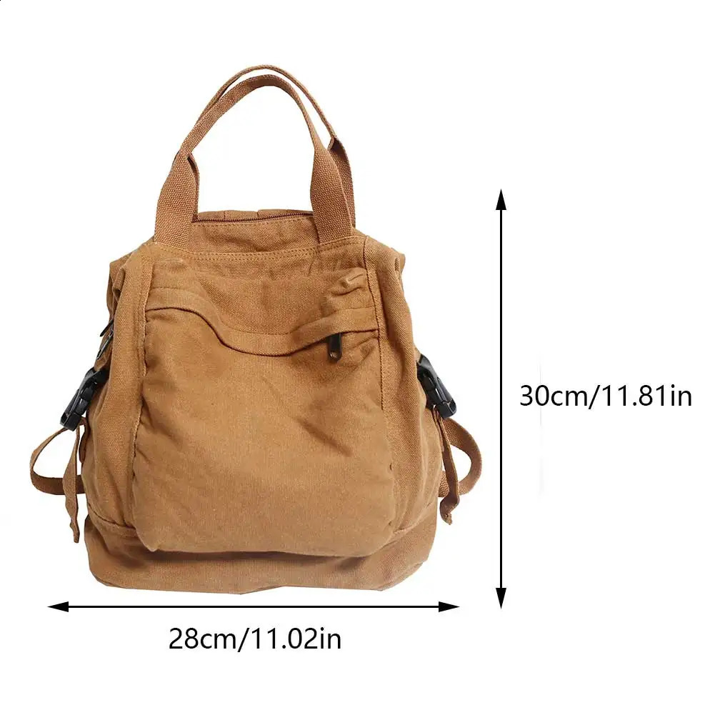 Mini Canvas Backpack for Women Cute Small School Backpack Travel Purse Hippie Y2K Womens Bag Daypack Aesthetic Backpack 240813