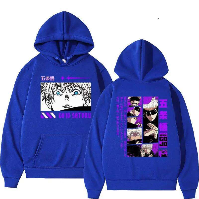 Jujutsu Anime Kaisen Gojo Satoru for Men Women Hoodie Autumn Winter Long Sleeve Hooded Pullover Plus Size Streetwear