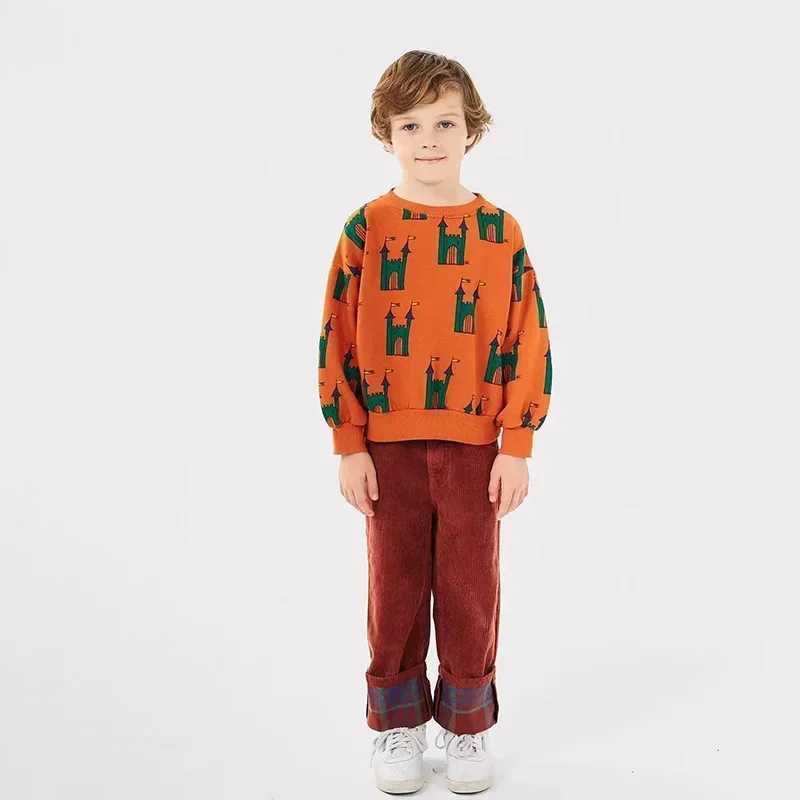 2024 New Autumn Fashion Boy Sweatshirt Cartoon Cotton Girl Hoodies Pullover Pants Set Casual Childrens Sweatshirt ClothesY240814