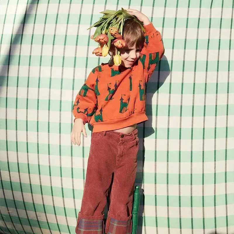 2024 New Autumn Fashion Boy Sweatshirt Cartoon Cotton Girl Hoodies Pullover Pants Set Casual Childrens Sweatshirt ClothesY240814