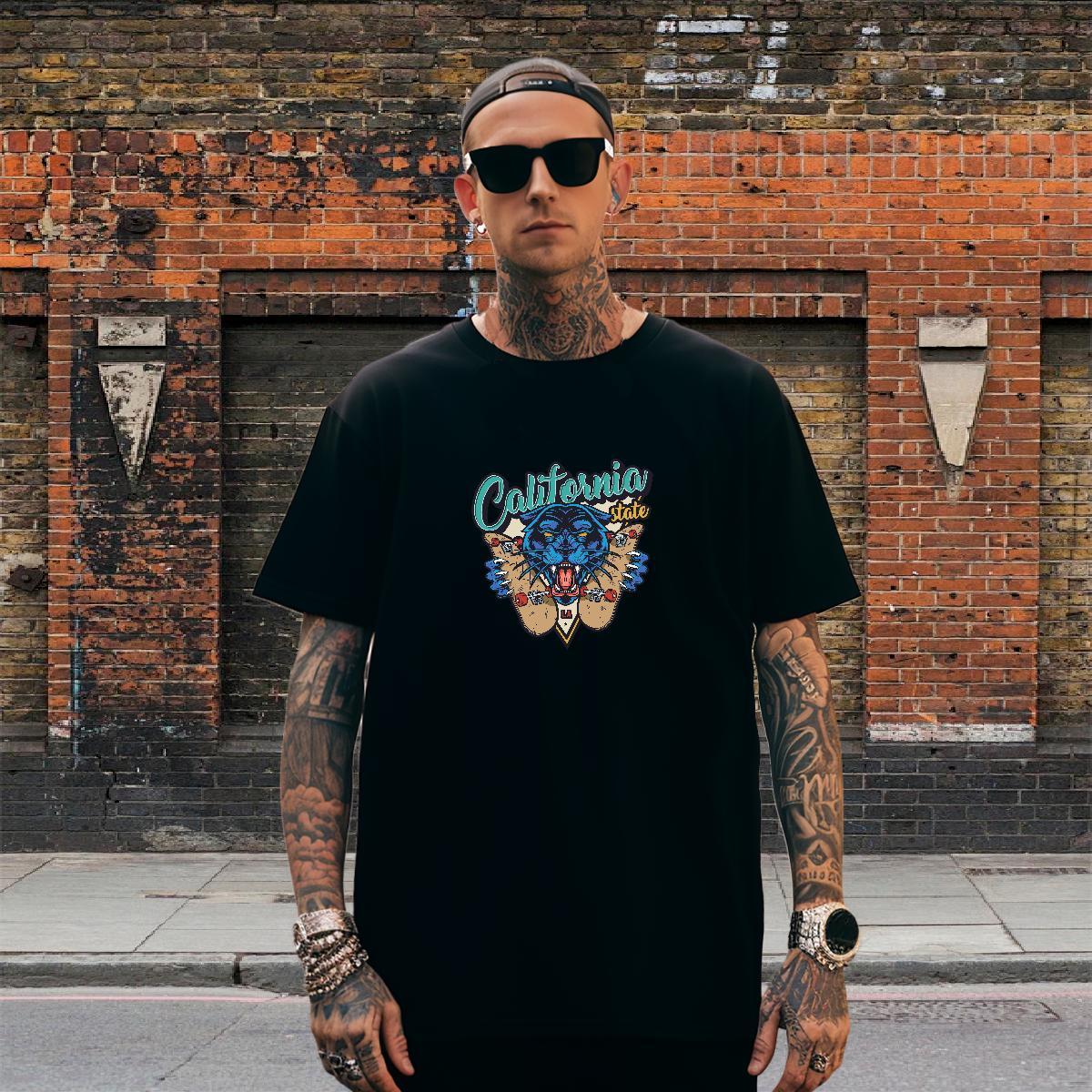 Cool T-Shirts Crew Neck Breathable Summer Casual Custom Anime 230g Cotton Men Tops Tees Classic Clothings