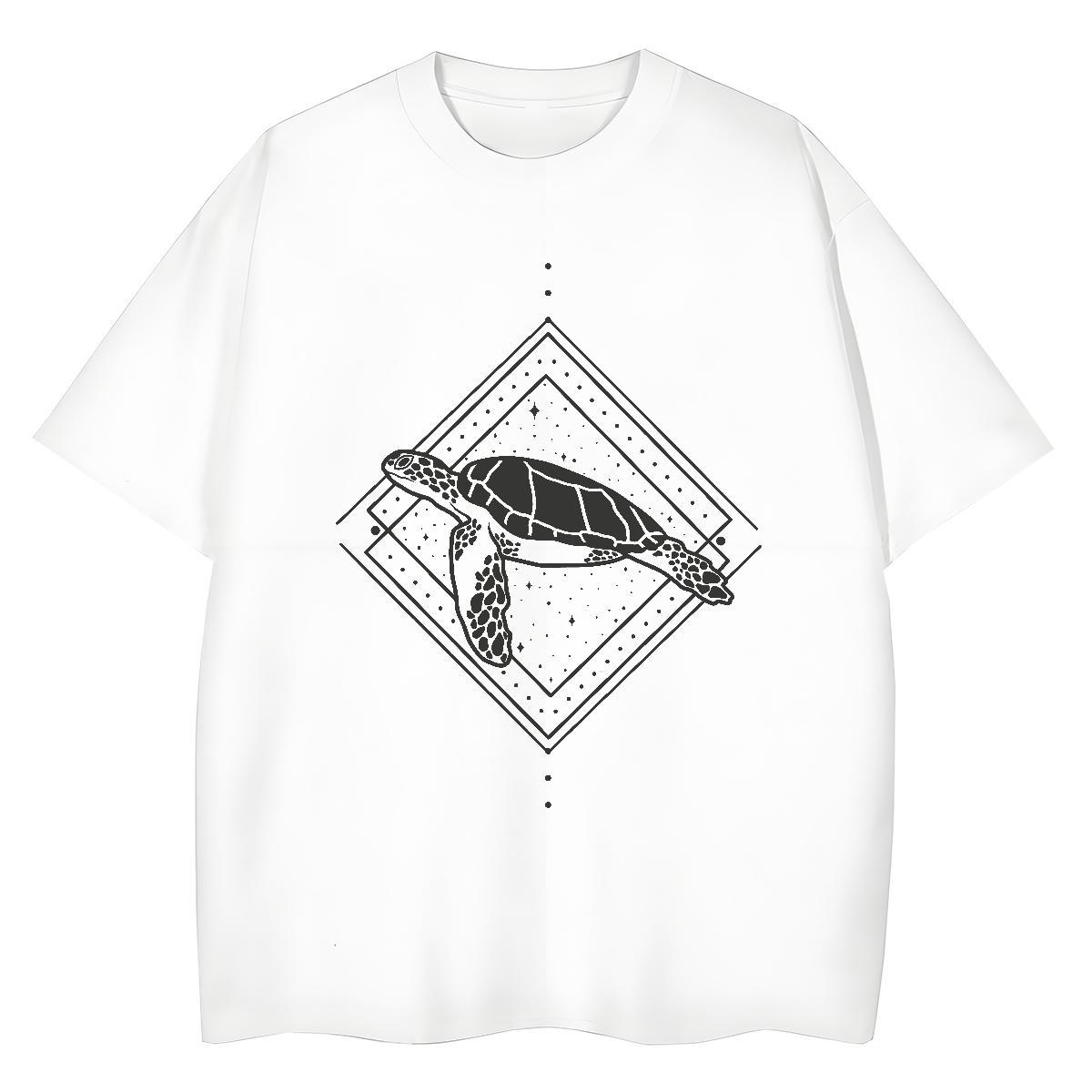 High Quality T Shirt For Man tortoise Breathable Soft Daily Outfit Custom Anime 230g Cotton Men Tshirts Customized Wear