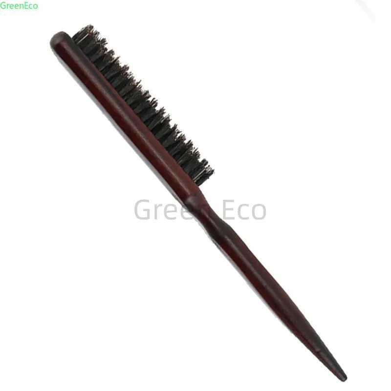 Professional Salon Teasing Hair Brushes Pig Mane Wooden Combs Fine Line Combs Hair Brushes Extended Hairstyling Tools DIY W240813