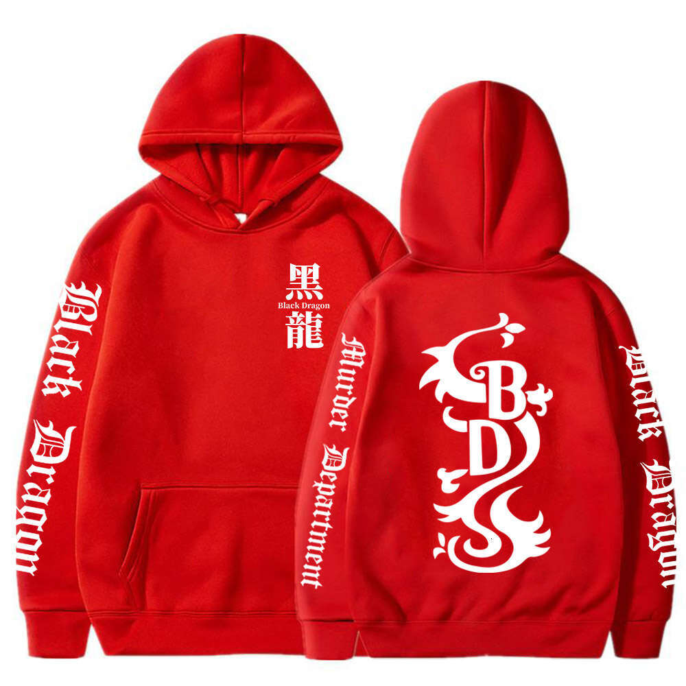 Women Men Tokyo Revengers Anime Hoodies Black Dragon Graphic Printed Hooded Plus Size Sweatshirt Haruku Pullover Clothing