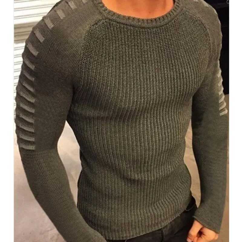 2023 autumn new winter cotton sweater mens zipper casual skydiving mens slim fit O-neck knitted pull rod mens size S-XXXL MY281W240729