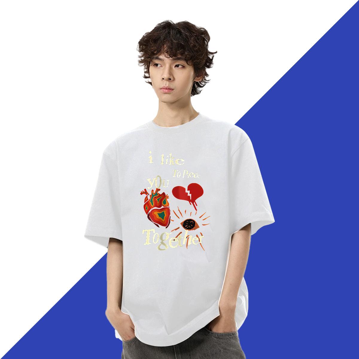 Wholesale Men Tshirts Street Wear 230g 100% Cotton Oversized O Neck Short Sleeves letter T-Shirts Stylist Clothings