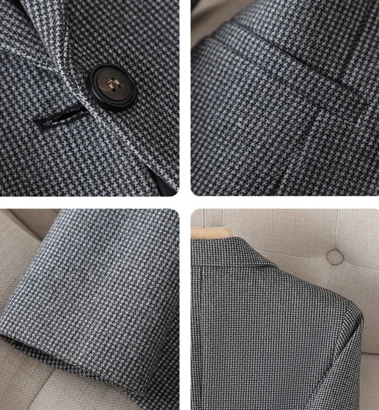 XFPV Womens Korean Turn-down Collar High-end Casual Single Button Slim Long Sleeve Blazer Fashion Winter Autumn 2024 SM8560 240813