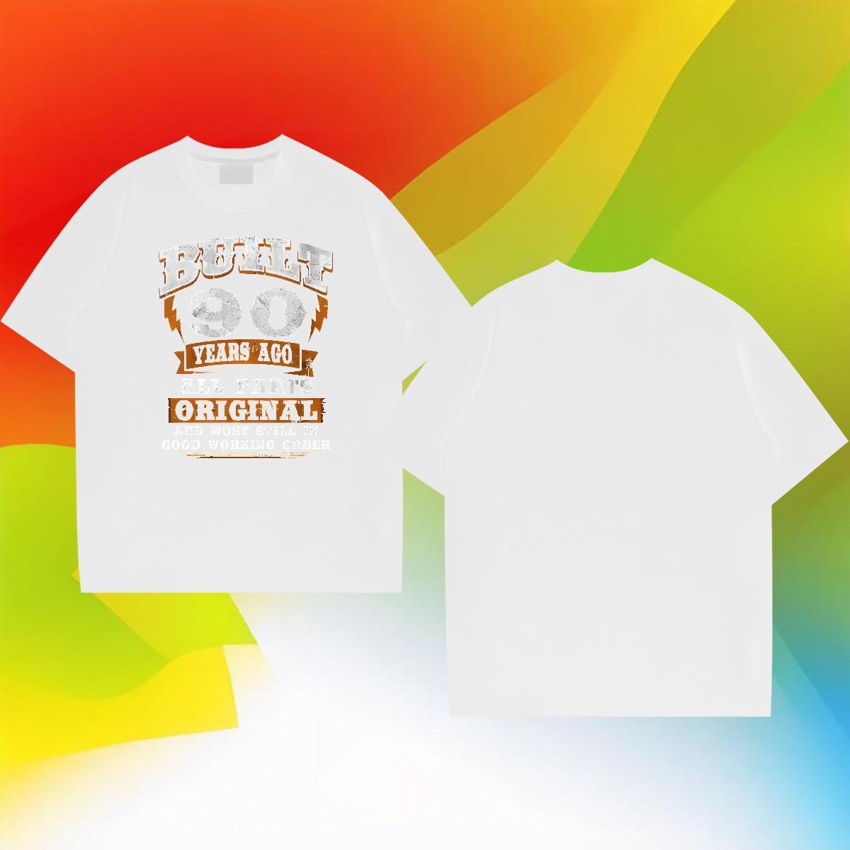 Cool Tshirts Beach 230g Cotton Customized Print Crew Neck Breathable letter T shirt Designer Fashion Tees Shirts