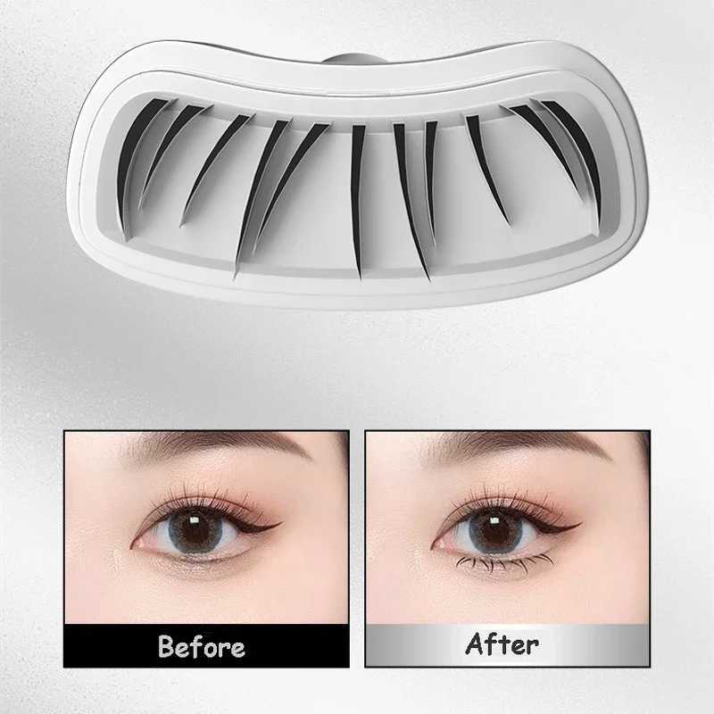 Eyeliner Pen 2 in 1 Lower Eyelash Stamp Tool Fast Dry Black Brown Waterproof Liquid Eyeliner Pen No Smudging Natural Makeup Set Y240813