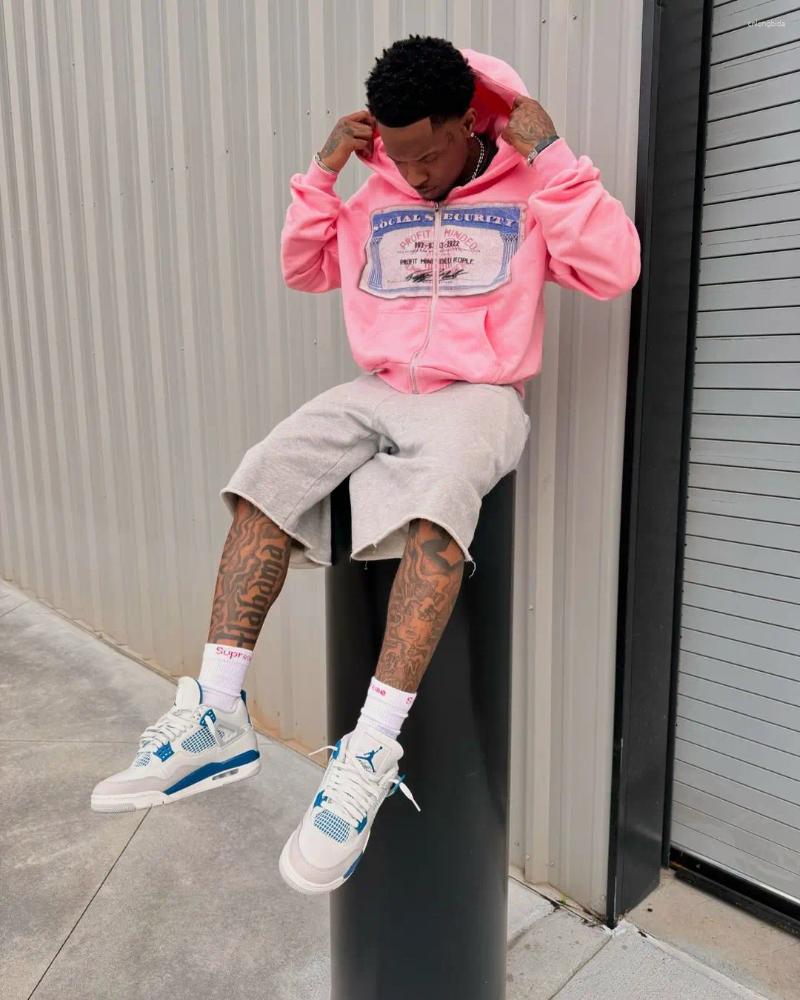 Women's Hoodies American Money Printed Sweatshirts Zip Up Hoodie Streetwear Oversized Harajuku Couples Top Casual Women Clothes
