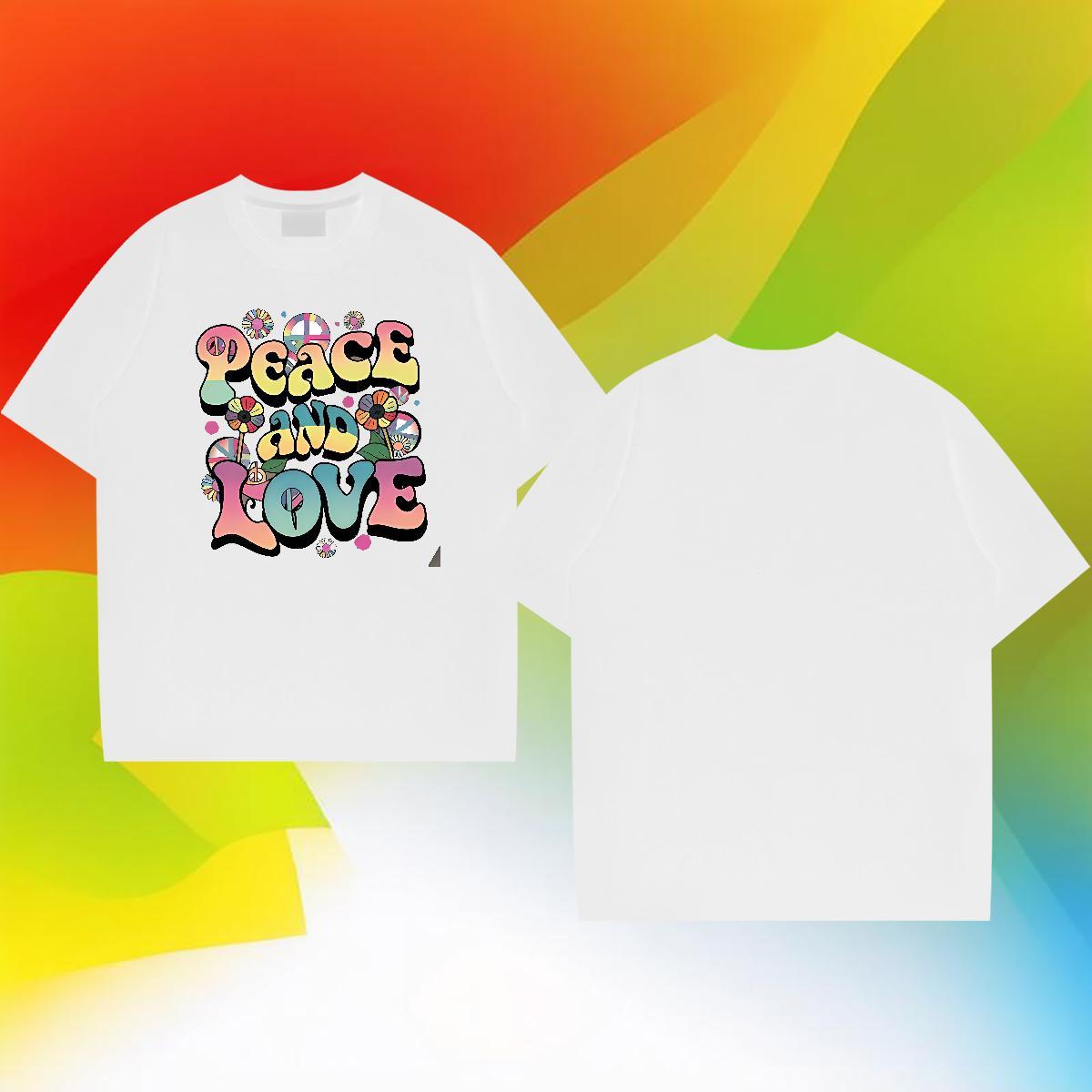 Brand Couples T Shirts Home Outdoor 230g 100% Cotton Customized Print Crew Neck letter T-Shirts for Men Fashion Designer Polos