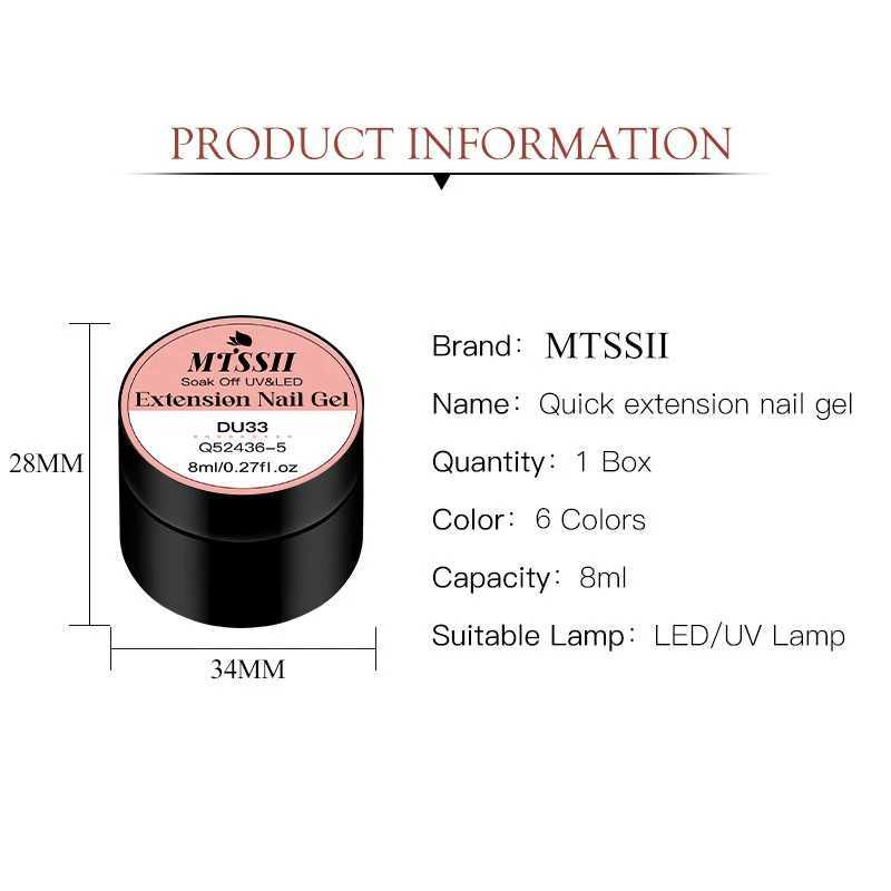 8ml Nude Milk White Extension Gel Quick Building French Style Semi Permanent Soak Off UV Nail Art Gel Polish Varnish ManicureM240814