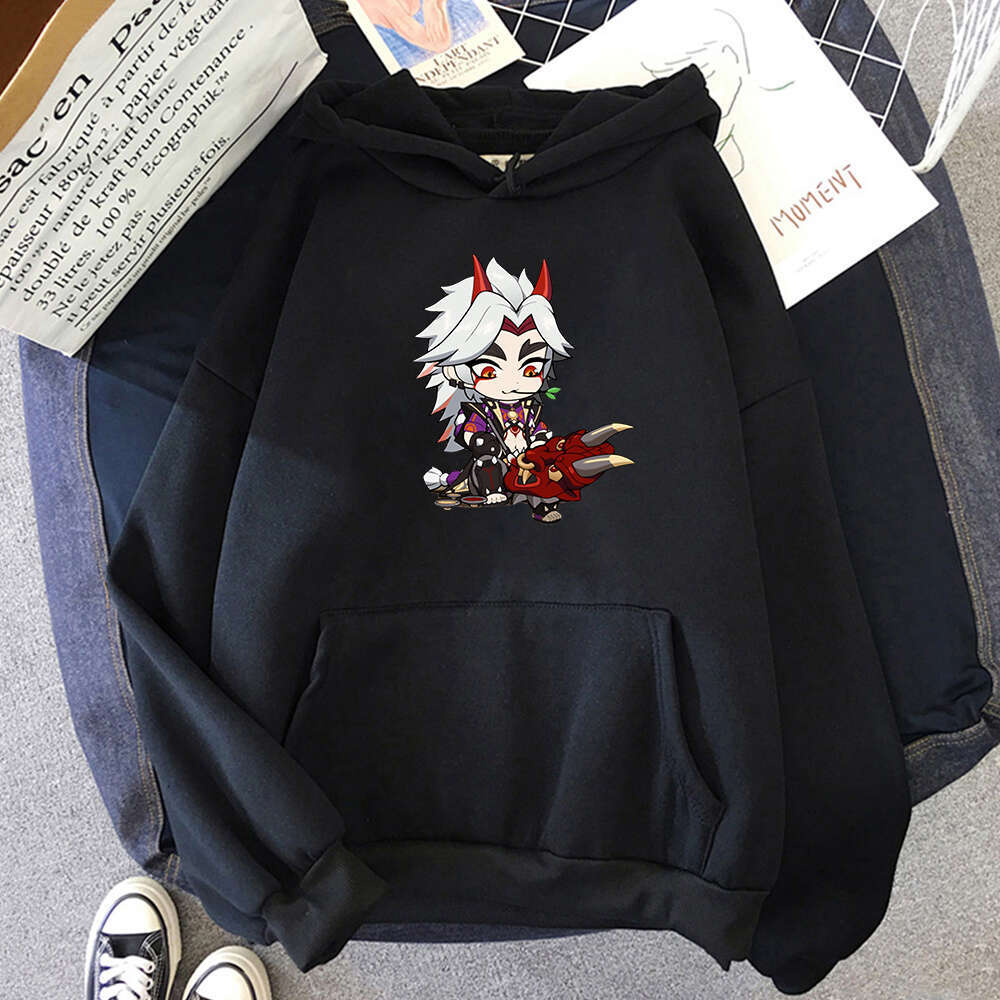 Kawaii Genshin Impact Arataki Itto Graphic Women Hoodies Haruku Y2k Long Sleeve Plus Size Casual Cartoon Female Sweatshirts