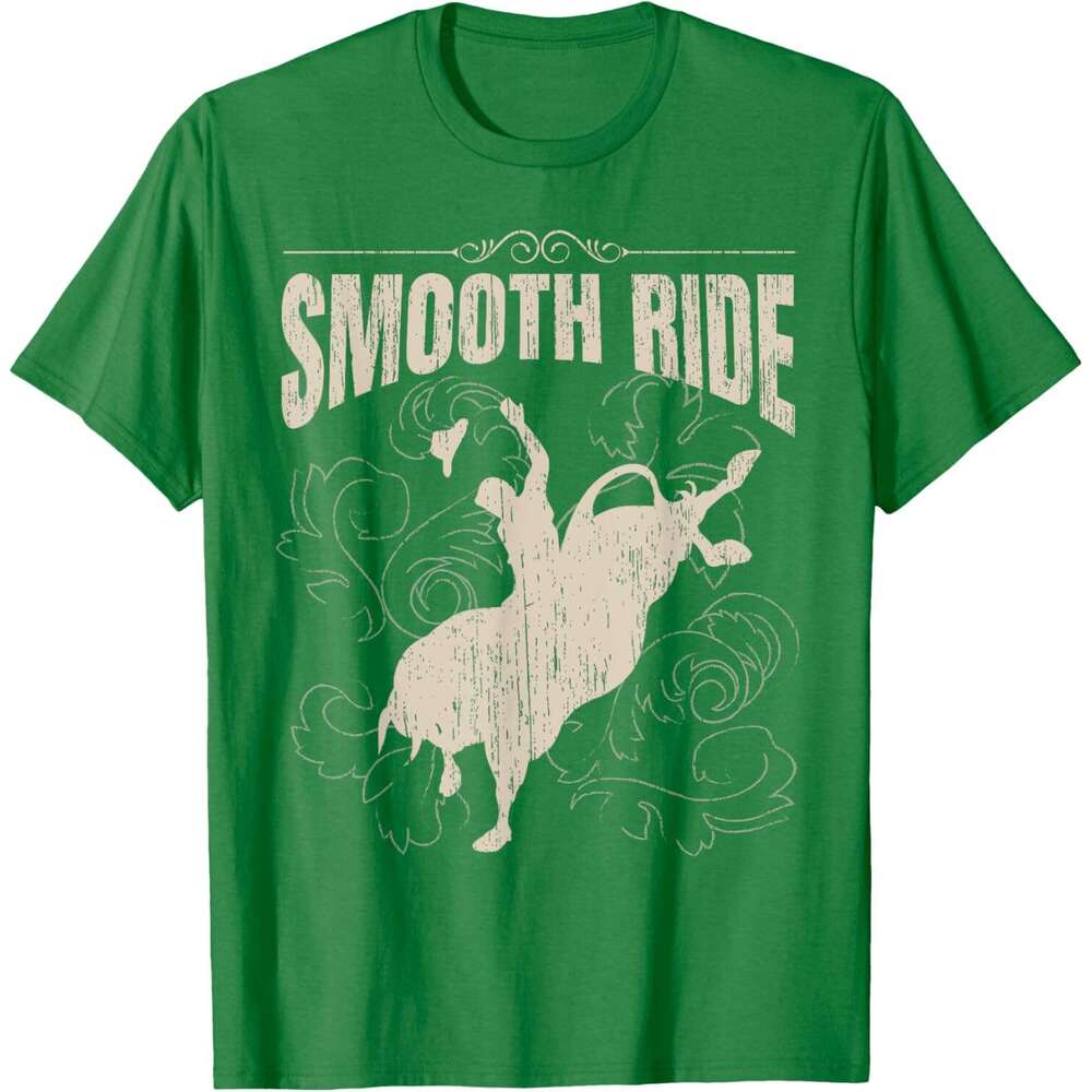 25ss T shirt for Mens Smooth Ride Funny Rodeo Cool Bull Rider Cowboy T-Shirt Shirts Tshirt Graphic Tee Casual Tops Short sleeve Free shipping