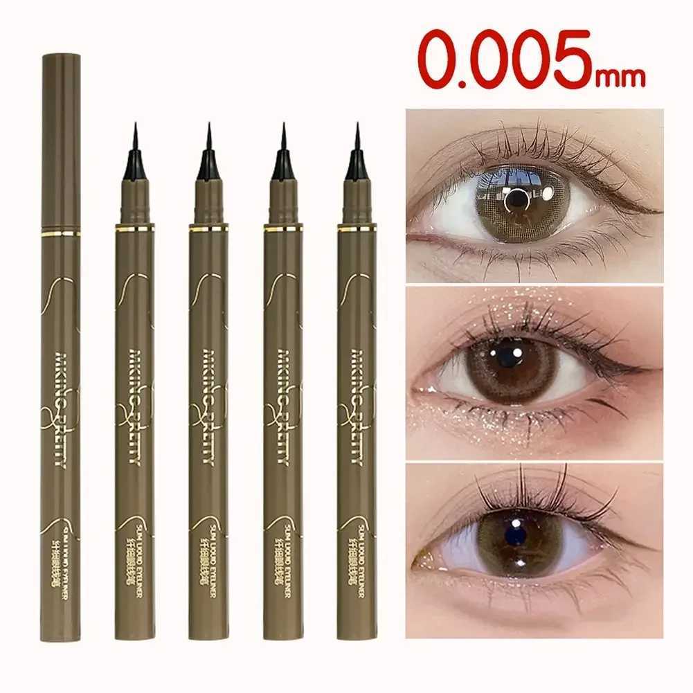 Ultra-thin Liquid Eyeliner Quick Drying Waterproof Smooth Eye Liner Long Lasting Lower Eyelash Pen Women Makeup Cosmetics Y240813