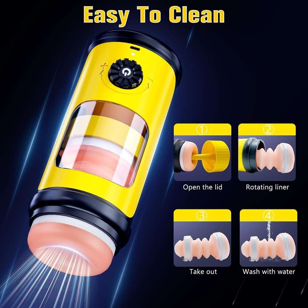 Automatic male sexual toy - Male sexual toy male hands-free device, heated adult toy male pump, 3D textured pocket with 5 thrust modes