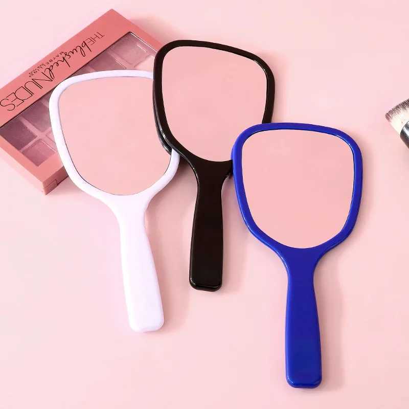 Korean version cartoon makeup mini portable handheld mirror single handheld mirror girl cute little mirror makeup tool W240813