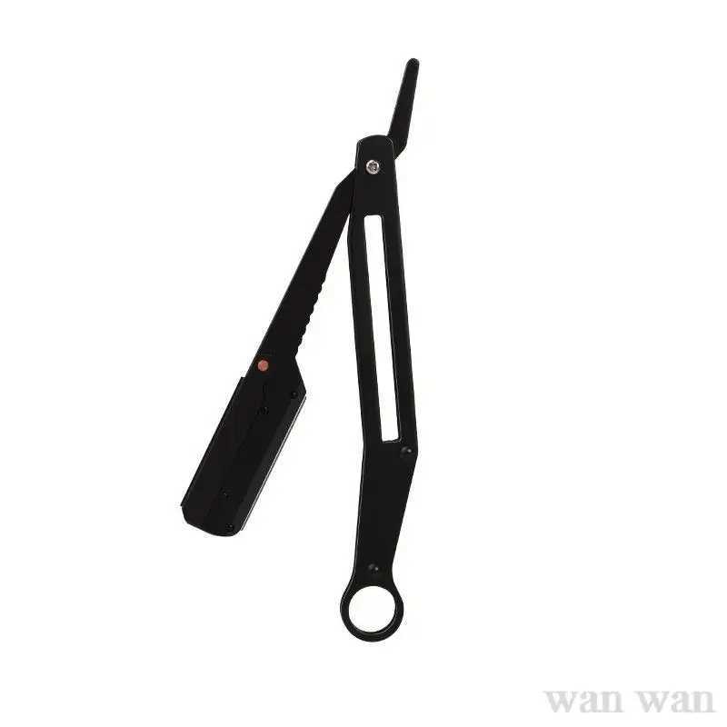 Stainless Steel Straight Edge Razor Retro Mens Beard Trimmer Manual Folding Shaver Barber Shop Hair Cutting Shaving Tools Y1215M240814