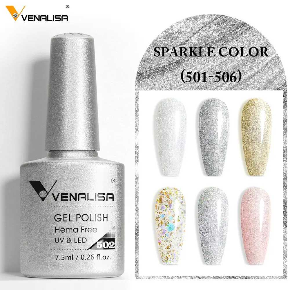 Venalisa HEMA FREE Nail Gel Polish Glitter Gorgeous Full Coverage Soak Off UV LED French Nail Jelly Nude Pink Collection 7.5mlM240814