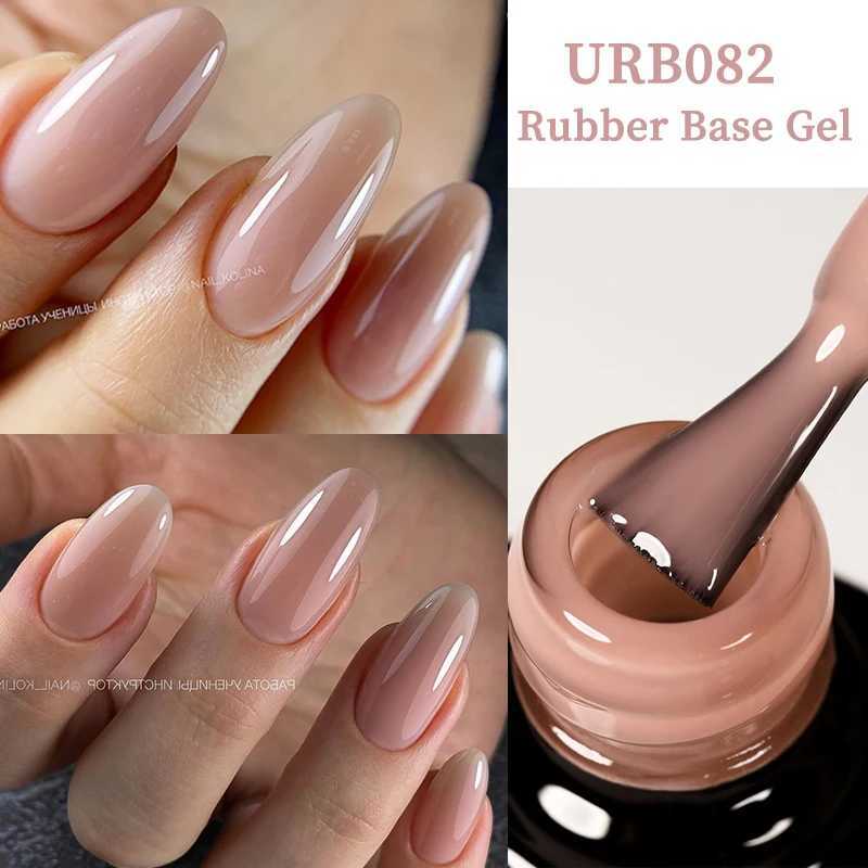 UR SUGAR 7ml Crystal Nude Rubber Base Gel Milky White Pink Gold Glitter Semi Permanent Soak Off UV LED Nail Art Construction GelM240814