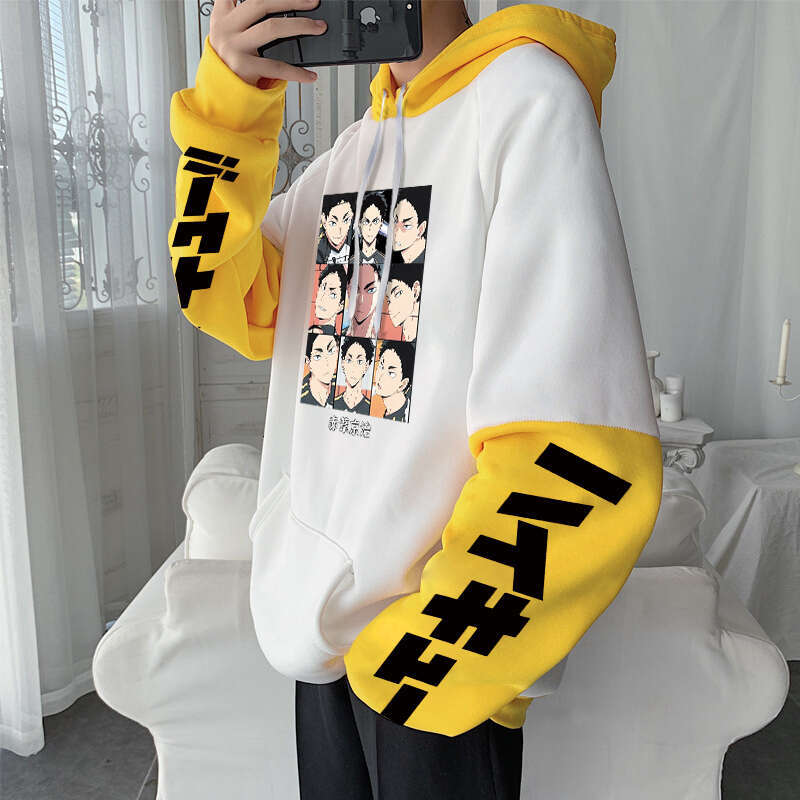Haikyuu Anime Hoodies Funny Akaashi Keiji Nine Forms Of Cartoon Printed Sweatshirt Unisex Oversize Winter Long Sleeve Streetwear