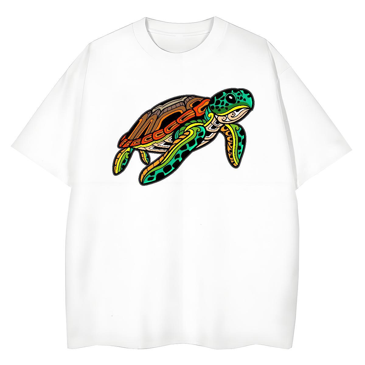 Wholesale T Shirt For Man tortoise Crew Neck Casual Beach Oversized 230g Cotton Men Clothes T-Shirt Designer Tops Shirt