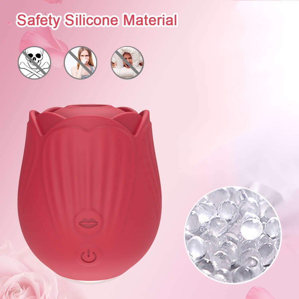 Rose-Clit Sucking Tongue Licking Vibrator Toy for Women Clitoris Stimulator with Oral Nipple Female Sex Toys Goods for Adults 18