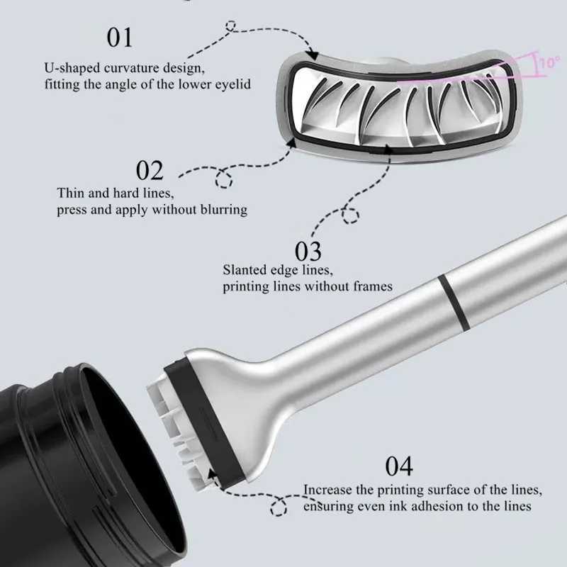 DEZONE Liquid Eyeliner Pen DIY Lower Lash Extension Stamps Eyelash Seal Waterproof Silicone Makeup Tool For Beginner Convenient Y240813