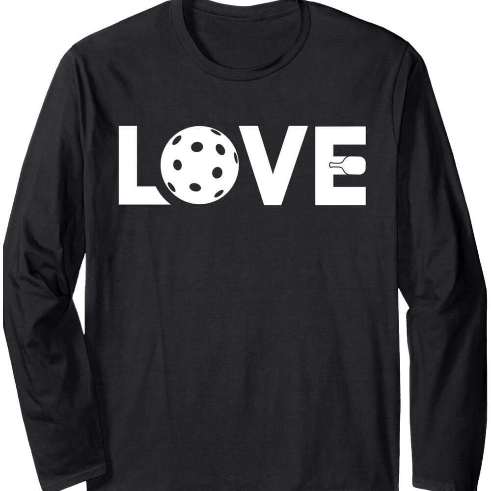 Long Sleeve Shirts For Men Sweatshirt Love Pickleball Graphic Tee Streetwear Casual Tops Clothes sweatshirts