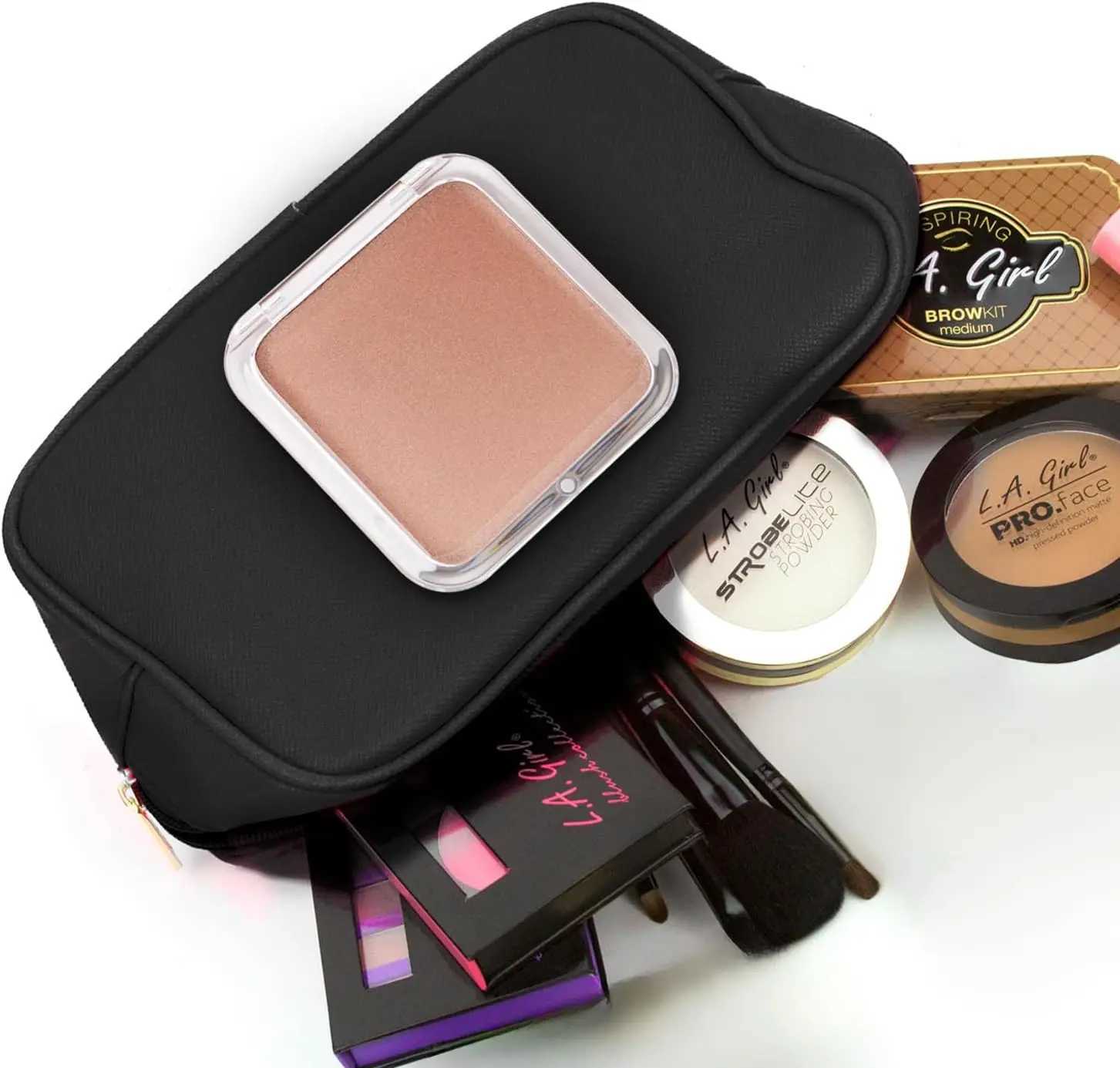 Compact 15X magnifying makeup mirror suitable for travel mini pocket mirror foldable portable double-sided mirror suitable for wallet plaza W240813