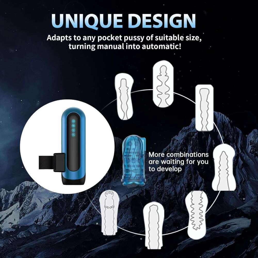 Loliheart automatic pump male sex toy, men's automatic male device, male sex toy, with 6 piston modes, 5 speed changes+10 vibration hands-free po