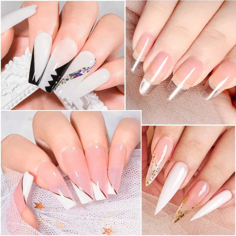 8ml Nude Milk White Extension Gel Quick Building French Style Semi Permanent Soak Off UV Nail Art Gel Polish Varnish ManicureM240814