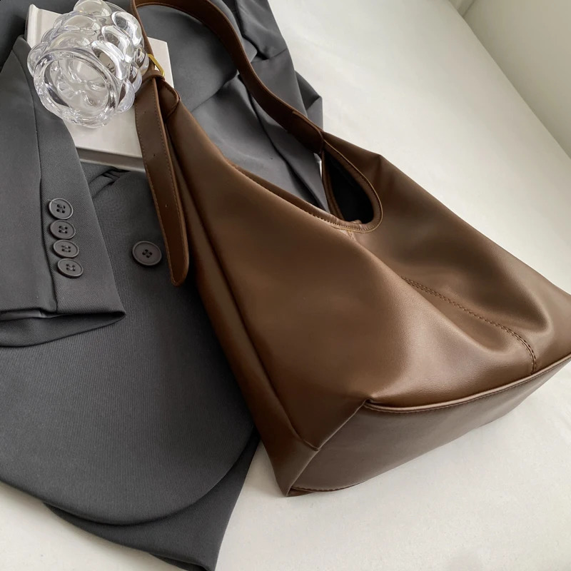 MOODS Shoulder Tote Bag Sets For Women Pure Color Large Capacity Shopping With Small Pouch 2023 Winter Casual Shoppers 240813