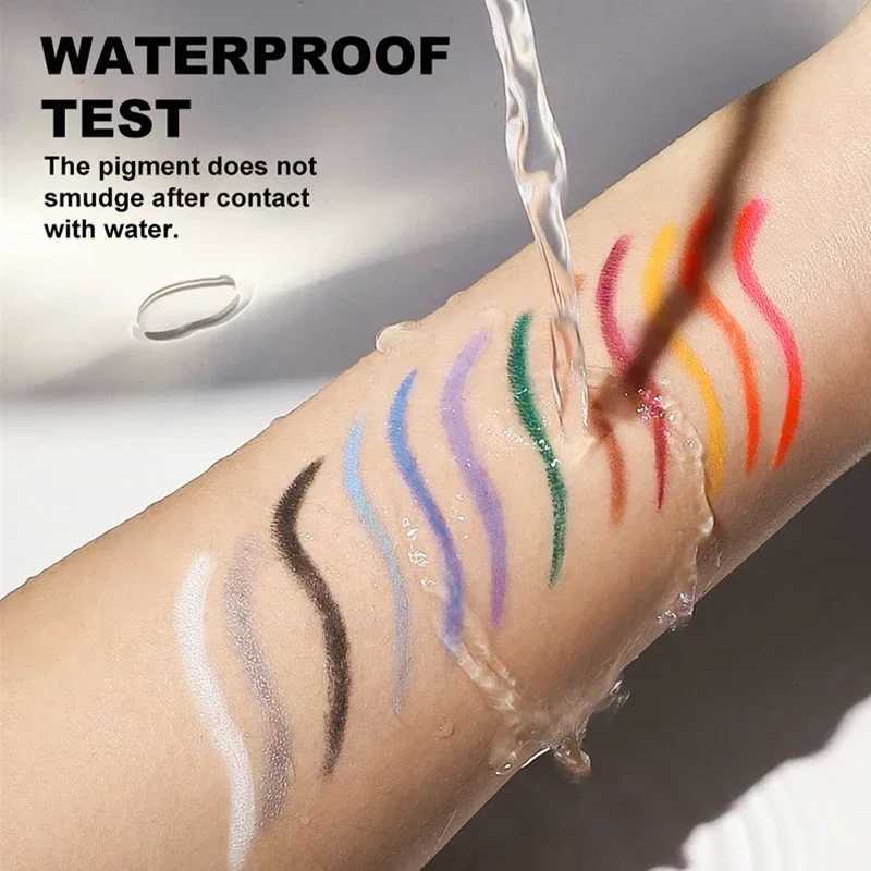 12 Colors Waterproof Colorful Eyeliner Pencil Long Lasting Green Red Eyeliner Pigment No Smudge Eyeiner Pen Eye Makeup Cosmetics Y240813
